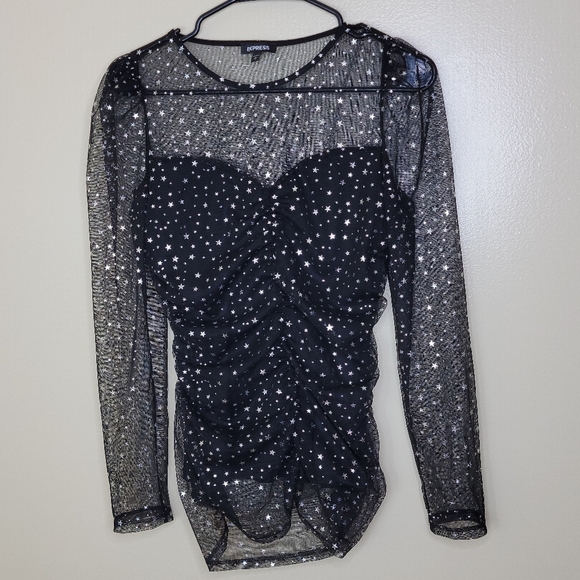 Express Star Mesh Top Black - Picture 5 of 7